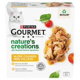 Gourmet wet cat food can with poultry and vegetables for adult cats, UK version