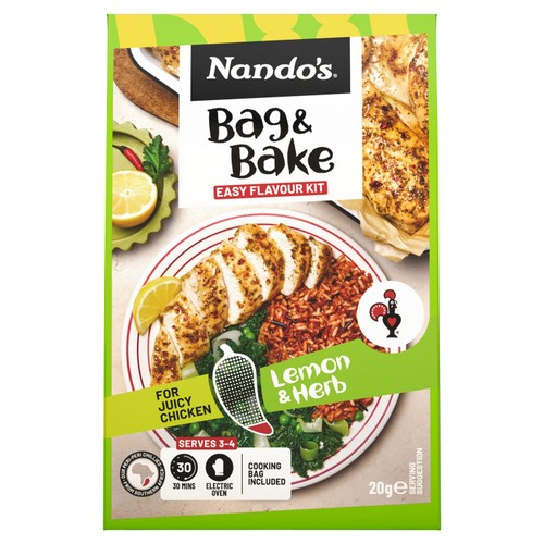 Nando's Lemon & Herb seasoning kit 20g, imported from the UK