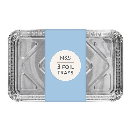 M&S foil baking trays 3 per pack, imported from the UK