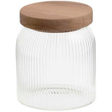 MS Small Ribbed Glass Storage Jar