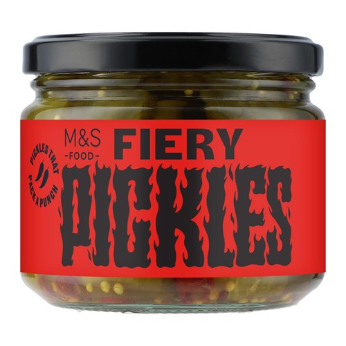 M&S Fiery Pickles jar, UK version