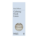 M&S Fresh Linen reed diffuser 80ml, imported from the UK
