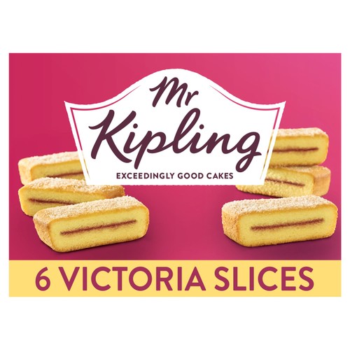 Mr Kipling Victoria sponge cake slices, imported from the UK