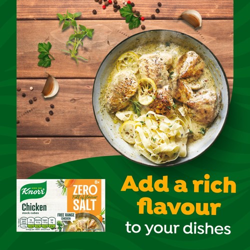 Knorr zero salt chicken stock cubes 72g pack, UK version
