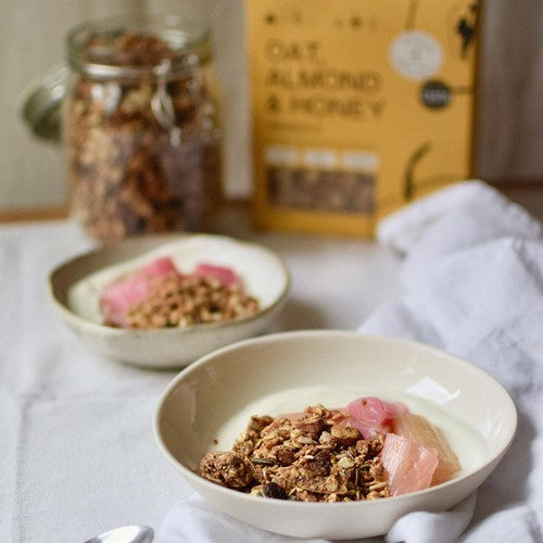 nibs etc. Oat, Almond & Honey granola 450g, imported from the UK