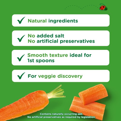 Cow  Gate Carrot Baby Food Snack Jar 4 Months