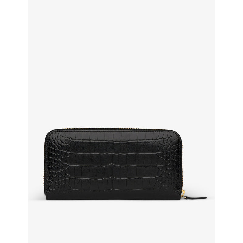 Whistles crocodile-embossed leather purse, imported from the UK
