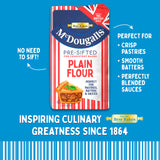 McDougalls plain wheat flour 500g, imported from the UK