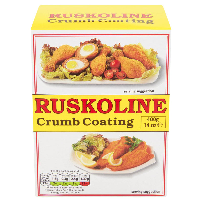 Ruskoline crumb coating 400g breadcrumb mix (British brand)