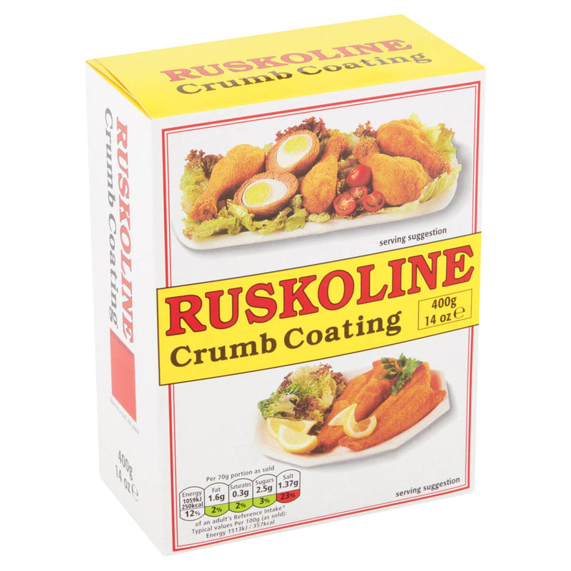 Ruskoline crumb coating 400g breadcrumb mix (British brand)