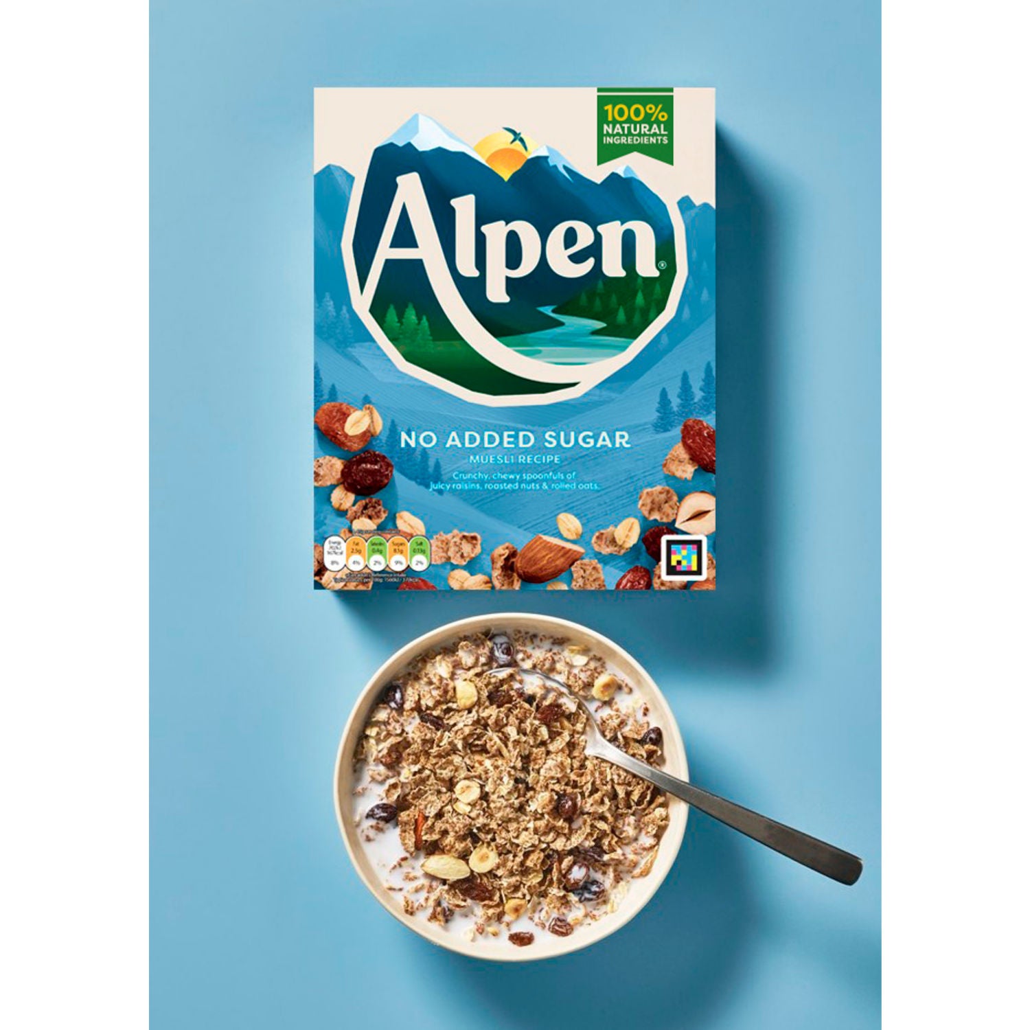 Alpen No Added Sugar Muesli 550g - British product