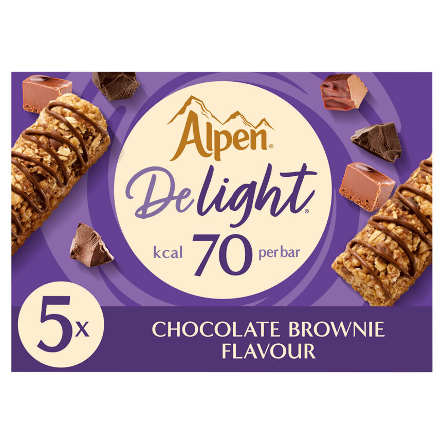 Alpen Delight 5 Chocolate Brownie Flavour Bars 95g GOODS ASDA   