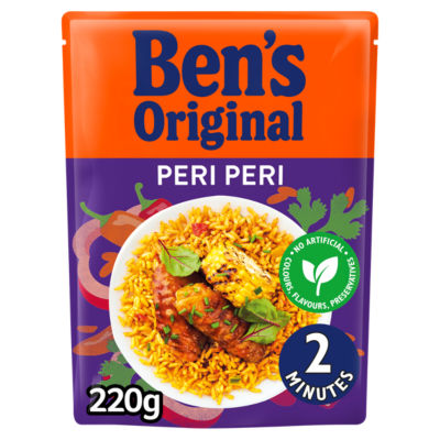 Ben's Original Peri Peri microwave rice 220g - British product