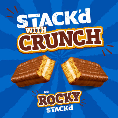 Fox's Rocky STACK'd vanilla cream biscuit bars multipack 125g (British brand)