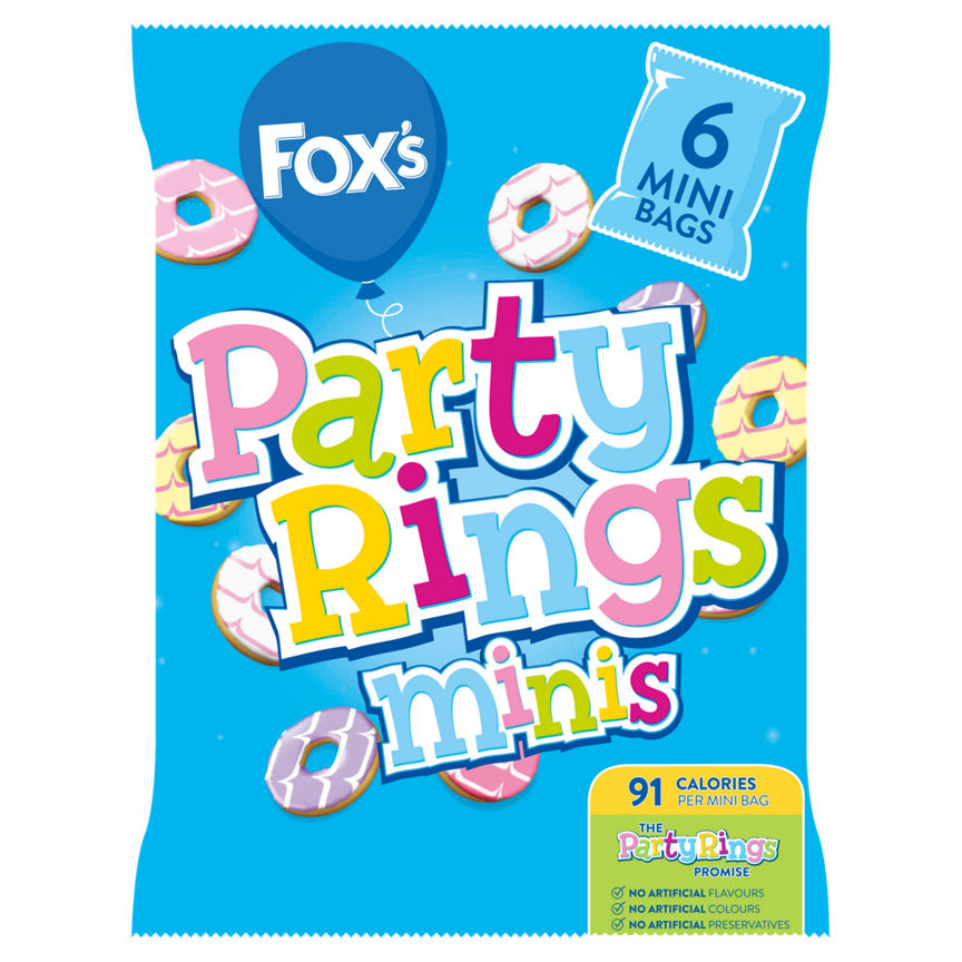 Fox's Party Rings Minis 6 x 21g GOODS ASDA   