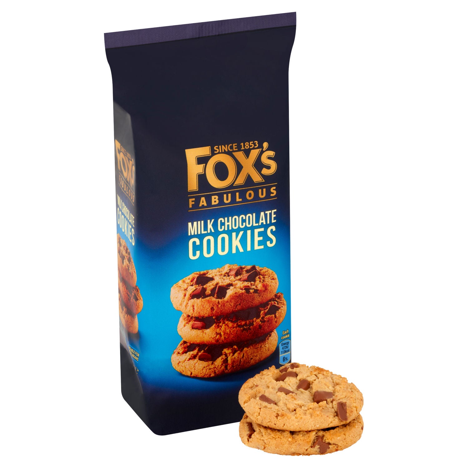 Fox's milk chocolate cookies 180g tray - British product
