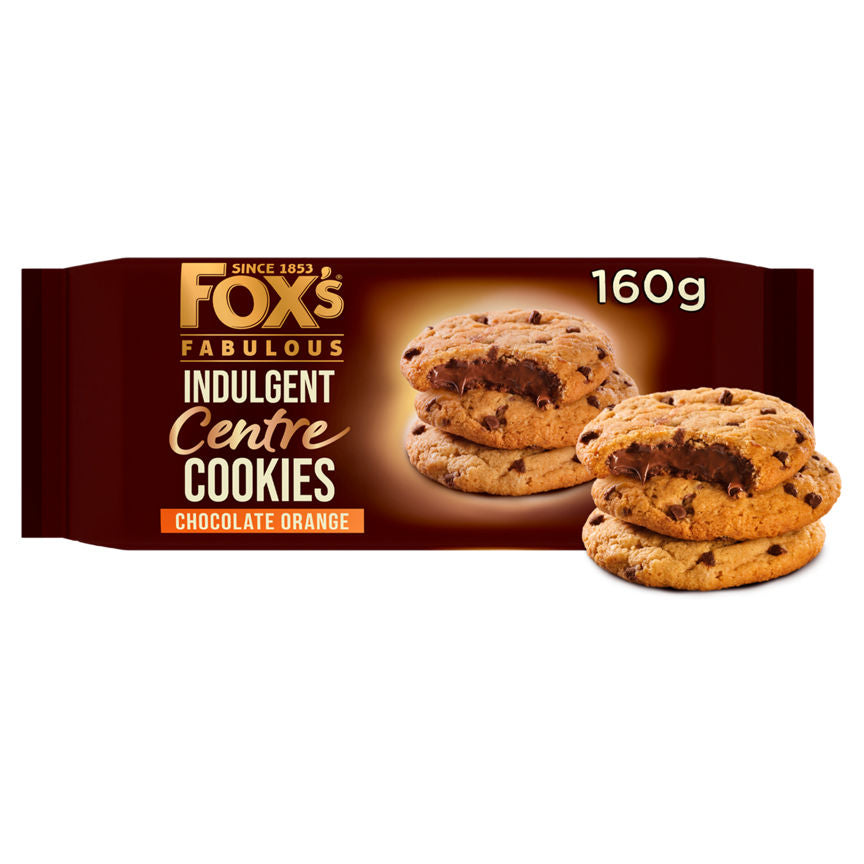 Fox's Fabulous Indulgent Centre Cookies Chocolate Orange 160g GOODS ASDA   