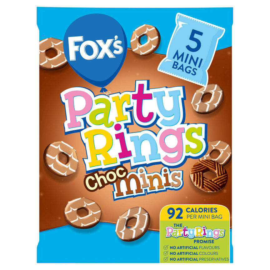 Fox's Party Rings Choc Minis 5 x 21g GOODS ASDA   