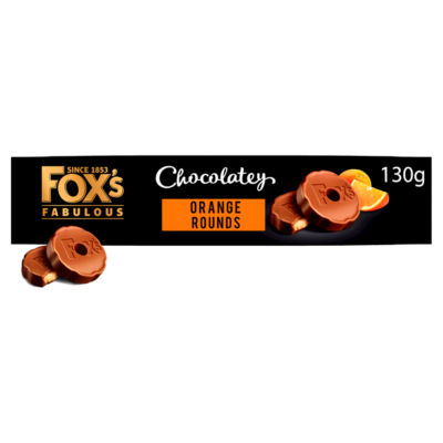 Biscuits enrobés de chocolat Fox's aux rounds orange chocolaté 130g