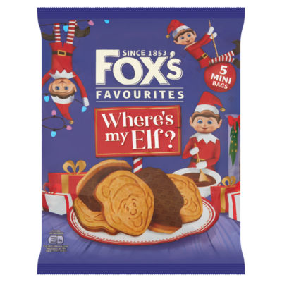 Fox's Where's My Elf biscuit multipack 100g, UK version