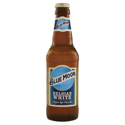 Blue Moon Belgian style wheat beer 330ml bottle, UK version