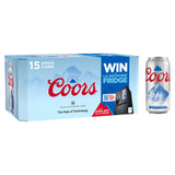 Coors lager beer cans 15 x 440ml, UK version