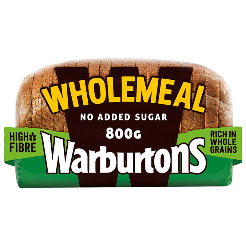 Warburtons True Taste wholemeal bread 800g, UK version