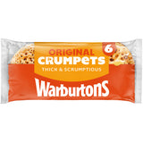 Warburtons Original 6 Crumpets pack (British brand)