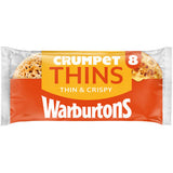 Warburtons crumpet thins 8 pack - British product