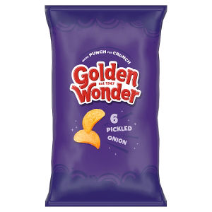 ASDA Golden Wonder Pickled Onion Potato Crisps 6 x 25g- Buy online at McGrocer