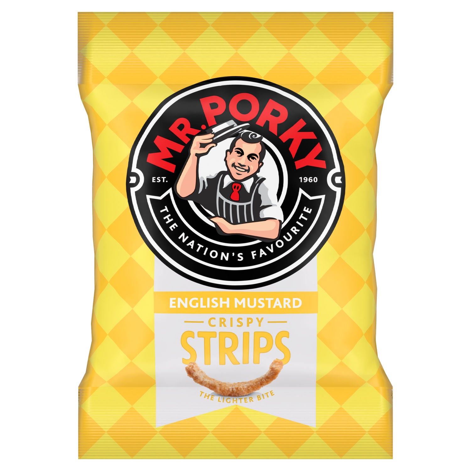 Mr Porky English Mustard Crispy Strips 32g (British brand)