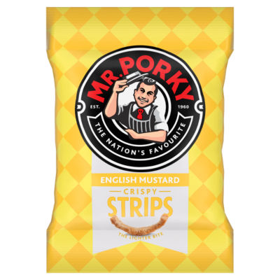 ASDA Mr Porky English Mustard Crispy Strips 32g- Buy online at McGrocer