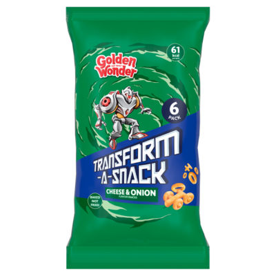 Golden Wonder cheese and onion snacks 72g multipack, imported from the UK