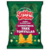 Golden Wonder Christmas Tree Tortillas honey glazed ham flavour 160g (British brand)