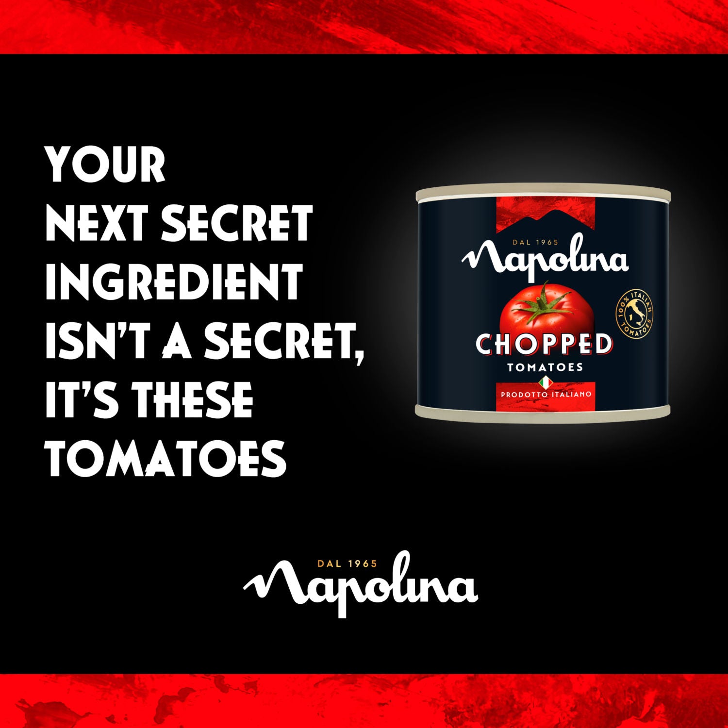 Napolina chopped tomatoes 227g, imported from the UK