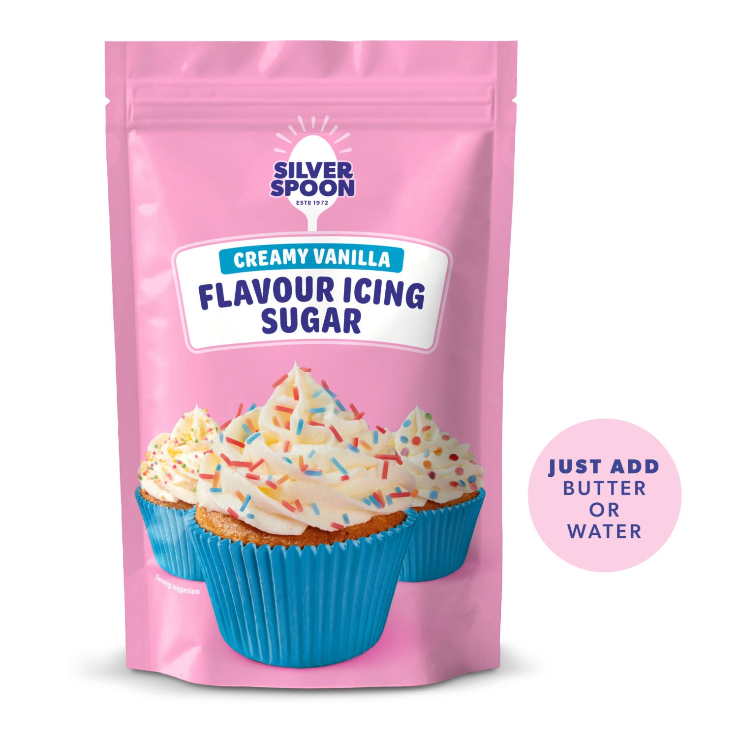 Silver Spoon creamy vanilla flavour icing sugar 200g, imported from the UK