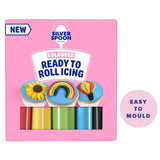 Silver Spoon coloured ready-to-roll icing 5 x 100g (British brand)