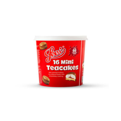 Lees' Mini Teacakes 16 pack 240g, imported from the UK