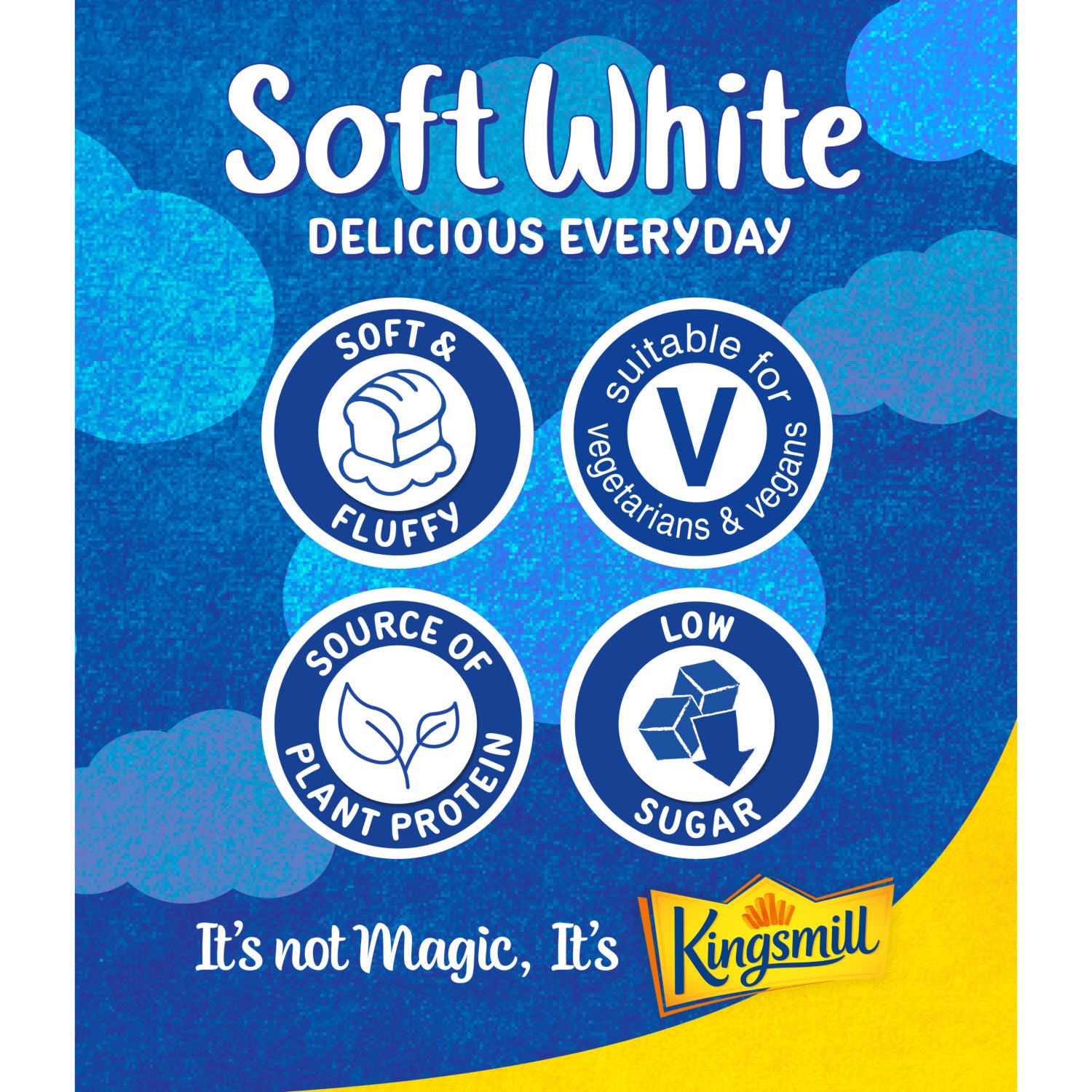 Kingsmill Soft White Bread Thick Sliced 800g, UK version