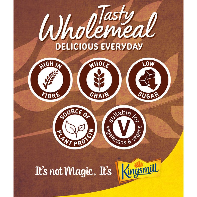 Kingsmill wholemeal bread medium sliced 800g, UK version