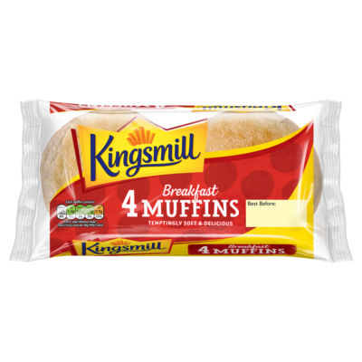 مافن الإفطار من Kingsmill عبوة 4 قطع، منتج مخبوز بريطاني