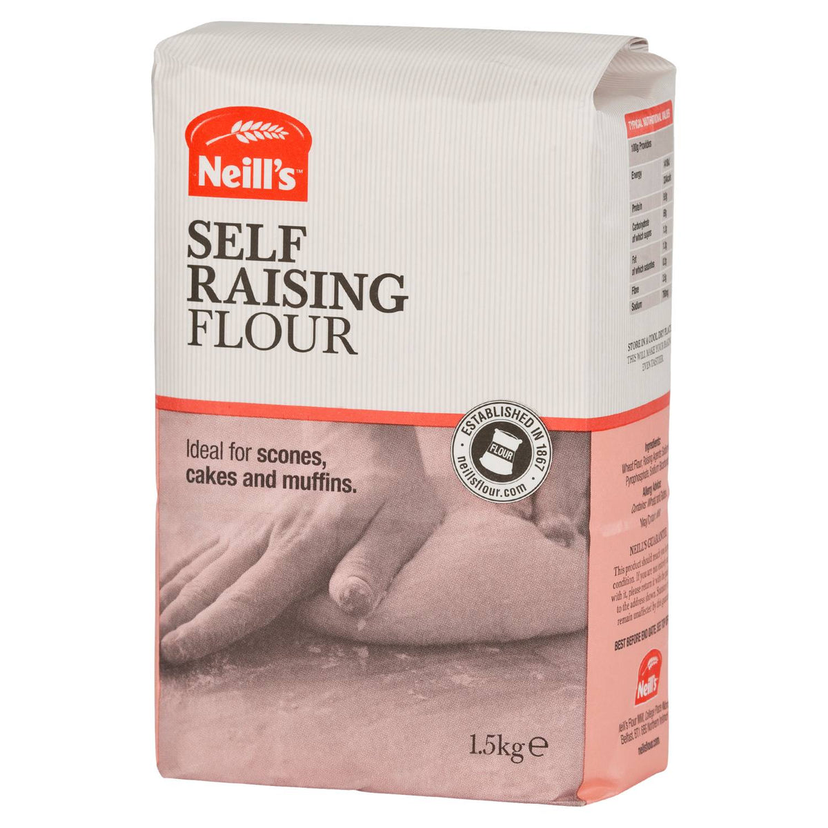 Neill's Self Raising Flour 1.5kg, imported from the UK