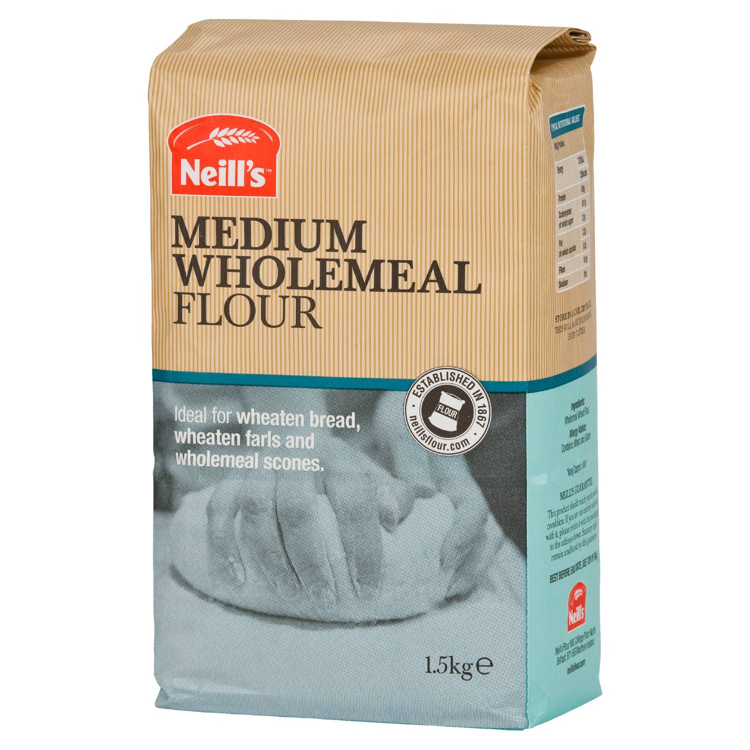 Neill's medium wholemeal flour 1.5kg (British brand)