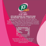 J2O Apple & Raspberry soft drink 4 x 275ml bottles, UK version