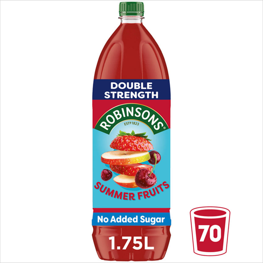 Robinsons Double Strength Summer Fruits Squash No Added Sugar