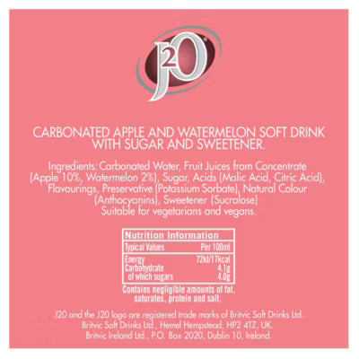 ASDA J2O Spritz Kohlensäurehaltiges Apfel- & Wassermelonen-Getränk 750ml - Jetzt bei McGrocer kaufen