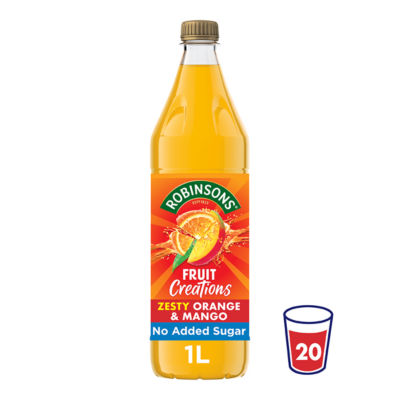Zumo de naranja y mango Robinsons de 1 litro, importado del Reino Unido.