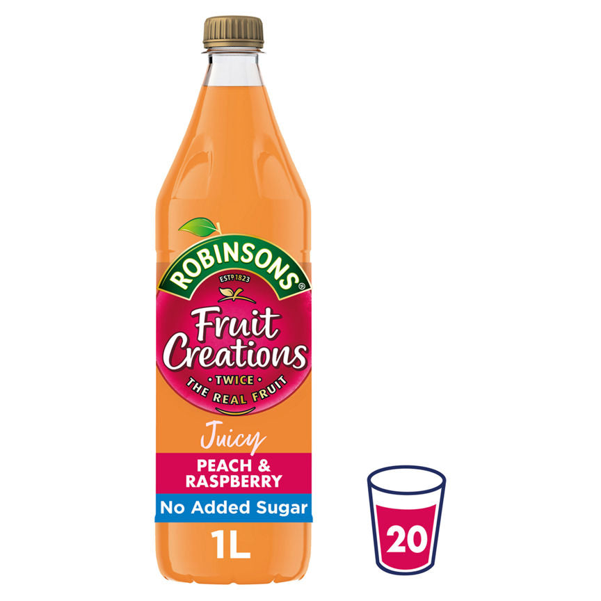 Robinsons Fruit Creations Peach & Raspberry No Added Sugar Squash