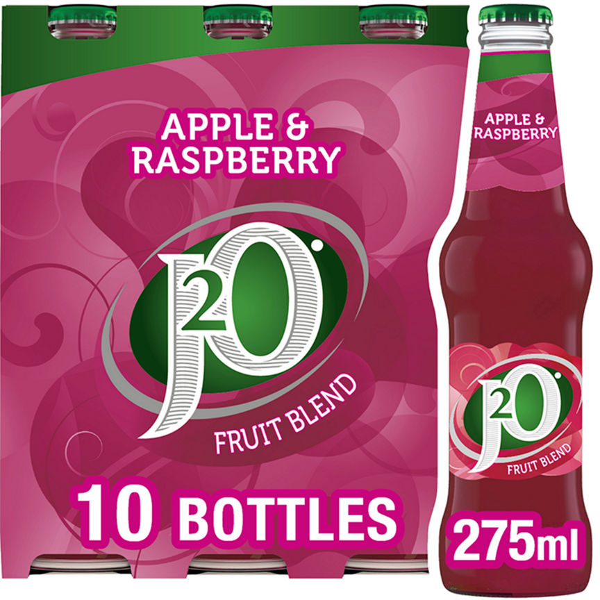 J2O Apple &amp; Raspberry Fruit Blend Bottles