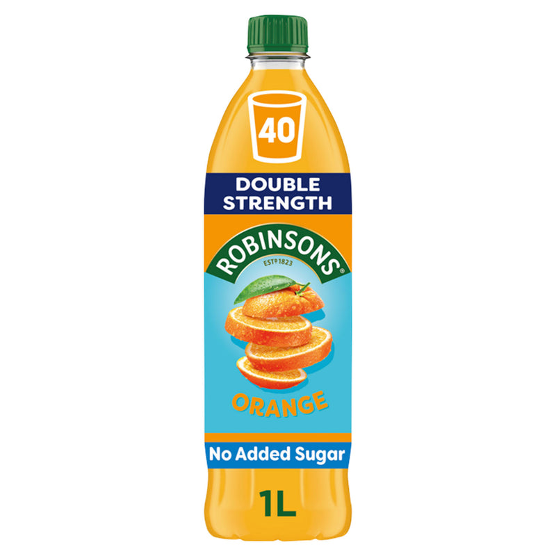 Robinsons double strength orange squash 1 litre, imported from the UK